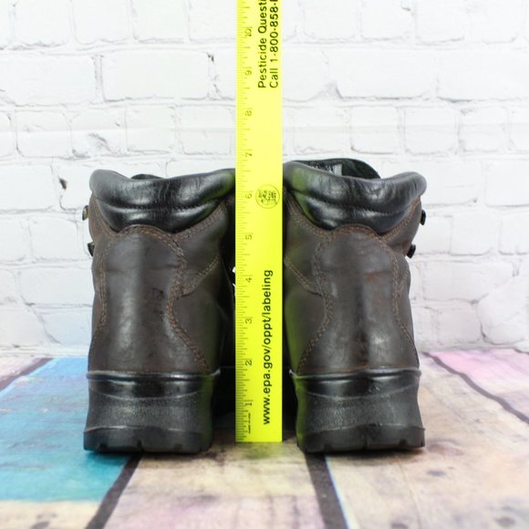 LL Bean Cresta Brown Leather Vibram Sole Trail Hiking Ankle Boots 6 M - Picture 8 of 9